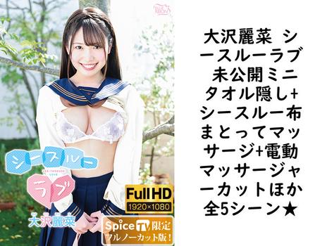 大沢麗菜 シースルーラブ 未公開ミニタオル隠し+シースルー布まとってマッサージ+電動マッサージャーカットほか全5シーン★【グラビアアイドル無料動画】