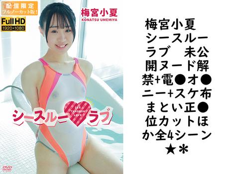 梅宮小夏　シースルーラブ　未公開ヌード解禁+電●オ●ニー+スケ布まとい正●位カットほか全4シーン★＊【グラビアアイドル無料動画】