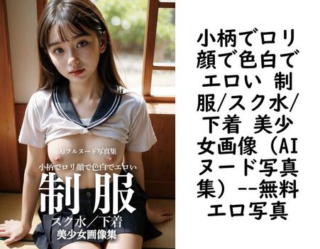 小柄でロリ顔で色白でエロい 制服/スク水/下着 美少女画像（AIヌード写真集）【無料エロ写真集】